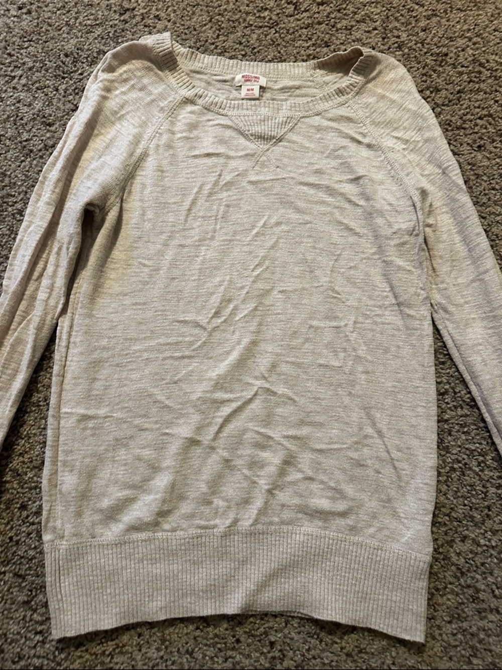 Mossimo Supply Co. Light Heather Gray Crewneck Sweater